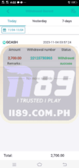 II89 Casino Withdrawal 6 Record